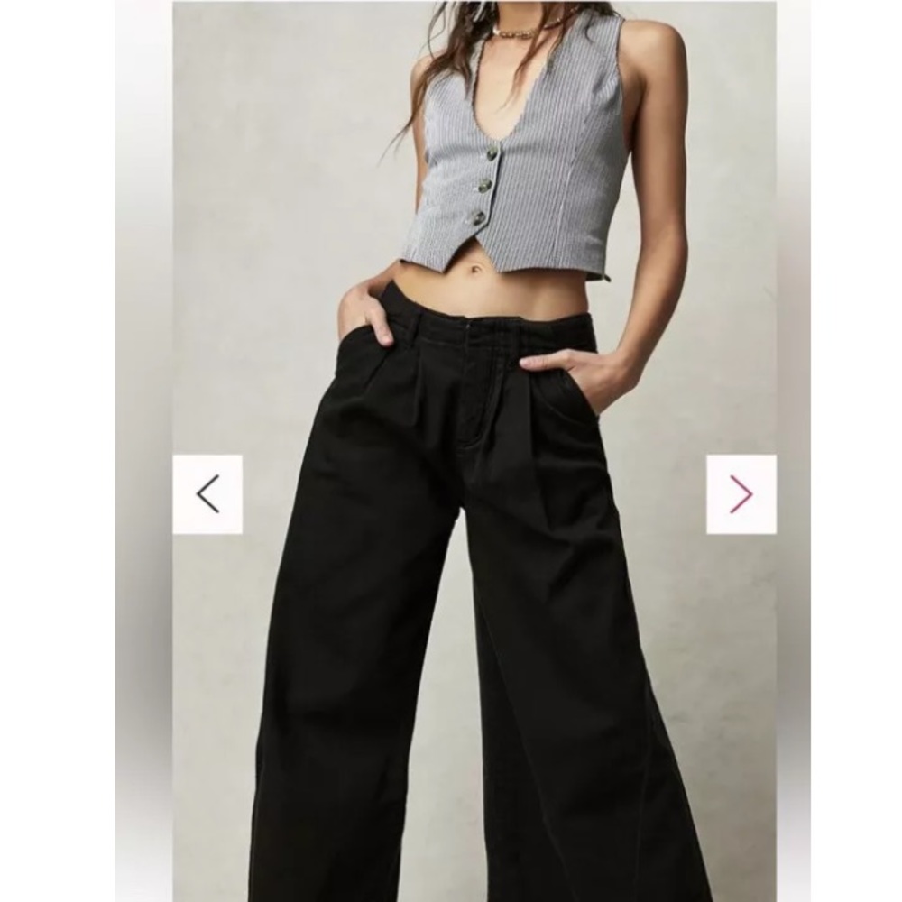 SOLD OUT Free People Light As Spring Wide Leg Trousers 6 - Picture 4 of 10